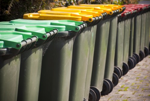 Professional waste management team in action